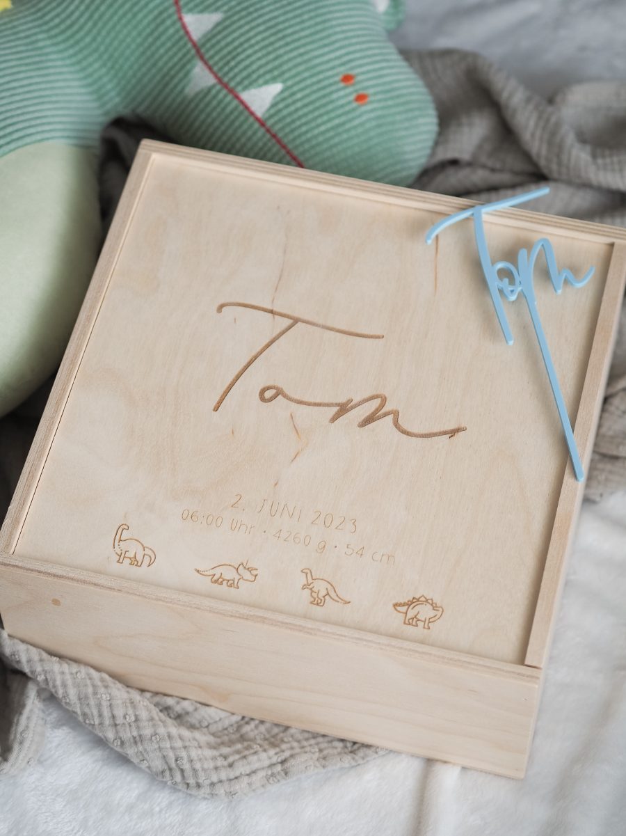 Erinnerungsbox Tiere personalisiert - Größe M