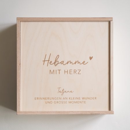 Erinnerungsbox Hebamme personalisiert - Größe M