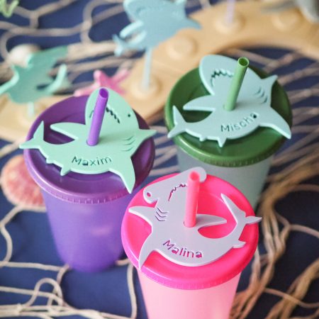 Glasmarkierer Hai personalisiert - Acrylglas