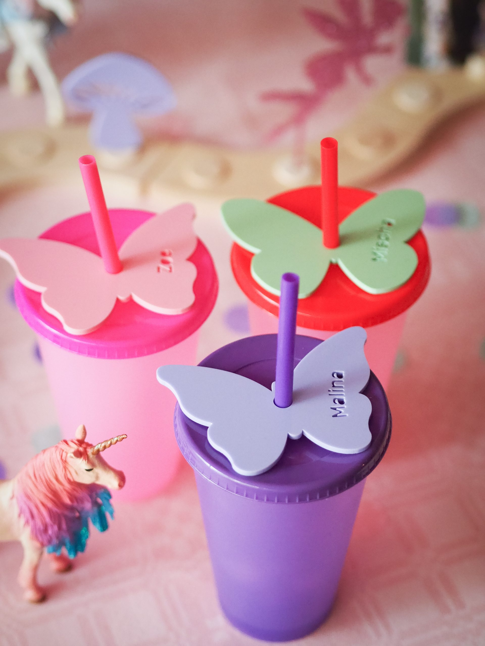 Glasmarkierer Schmetterling personalisiert - Acrylglas